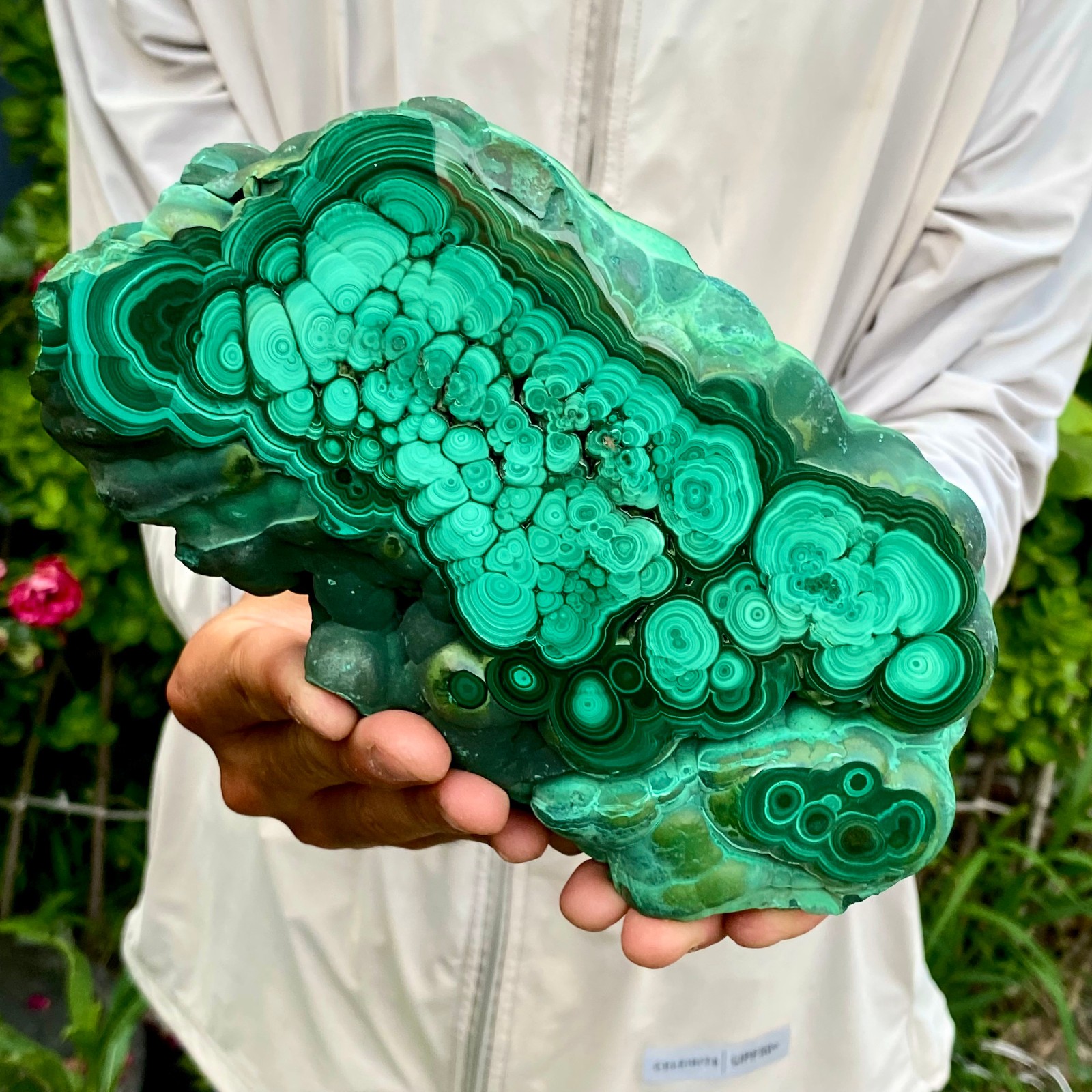 4.85LB Natural Green Malachite Crystal chunk Pattern Ore Specimen Quartz Healing