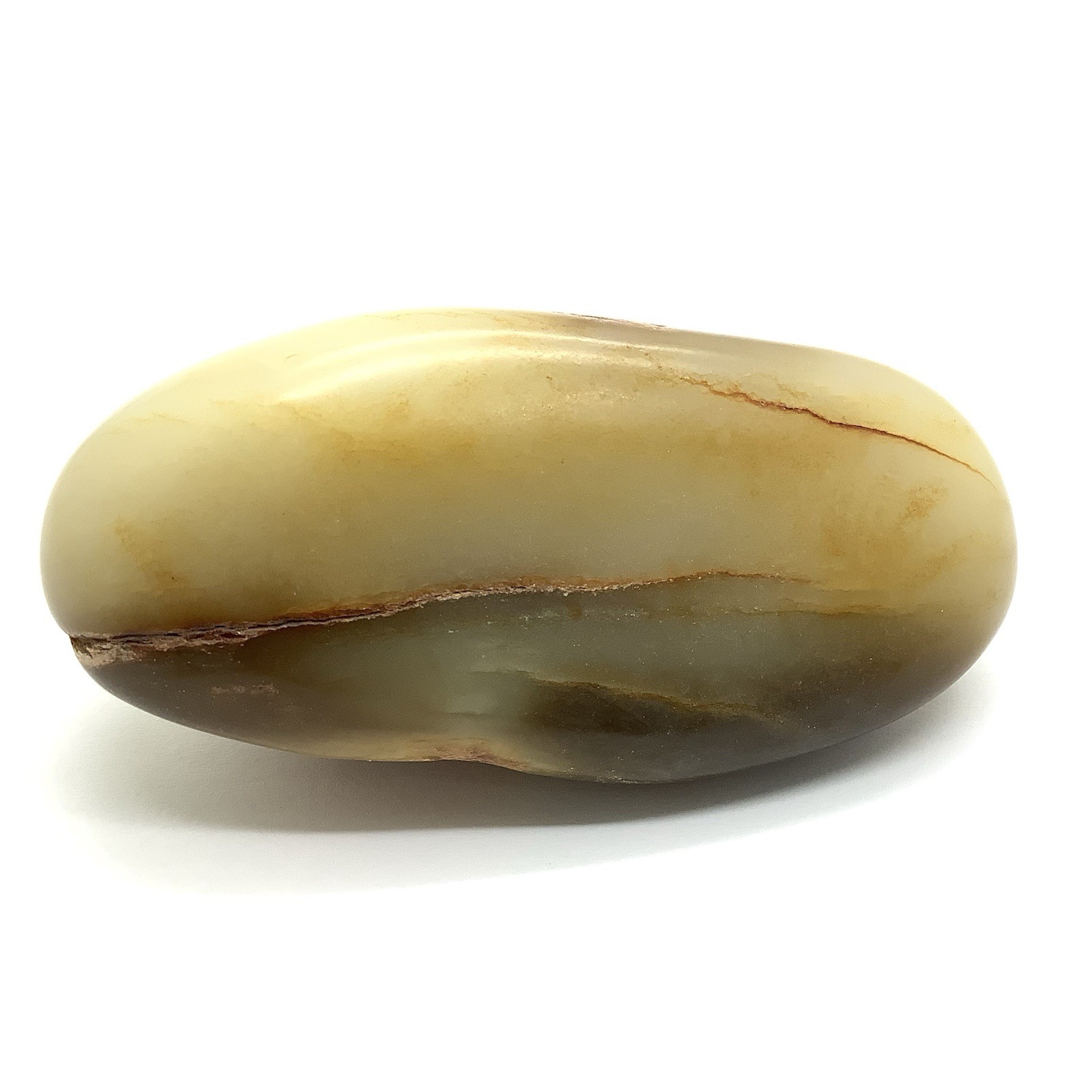 Siberian Jade Stone White Honey Nephrite Jade Cobble Vitim Siberia 248g Specimen