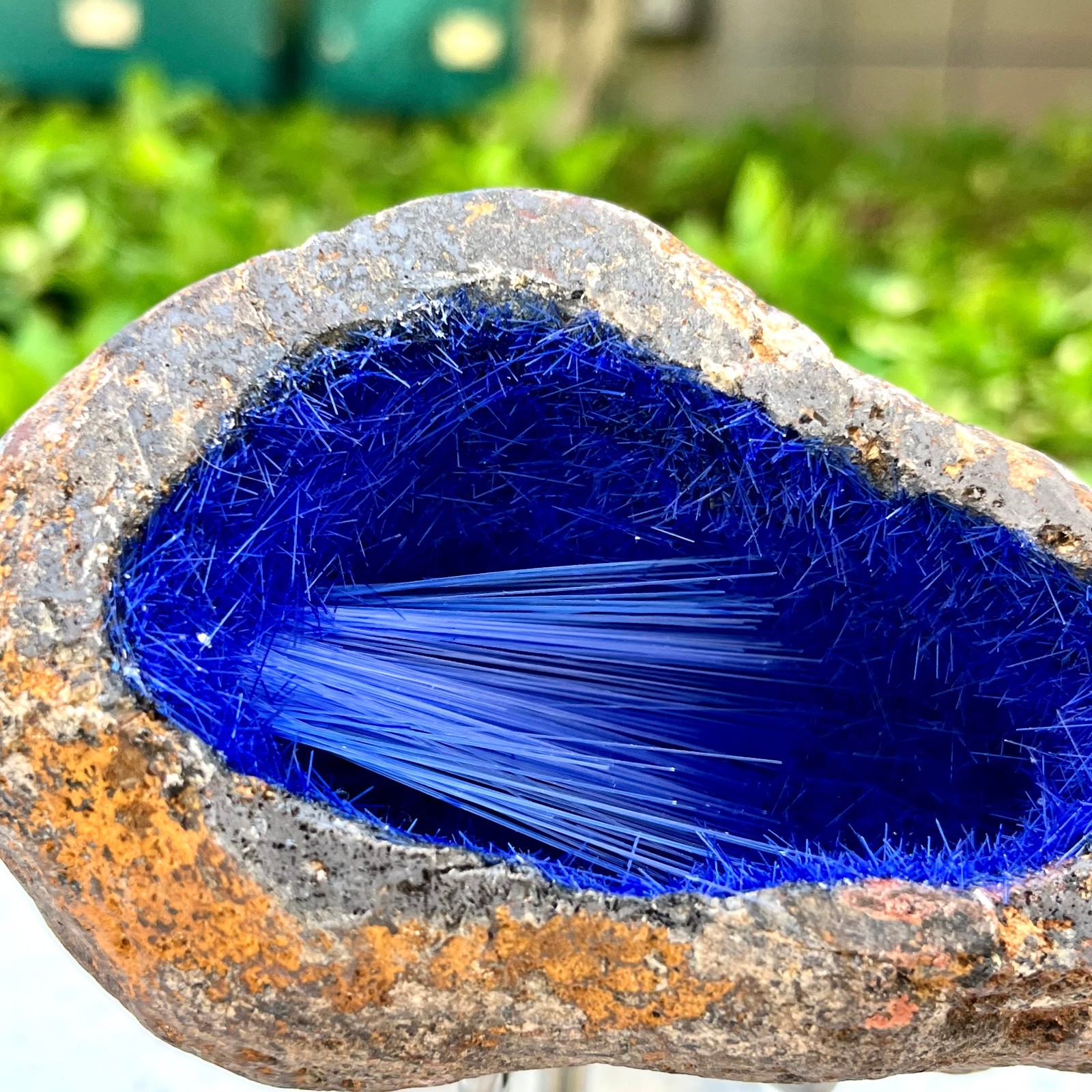 1.67LB Blue Natural Goethite Crystal Quartz Energy Ore Healing Mineral Specimen