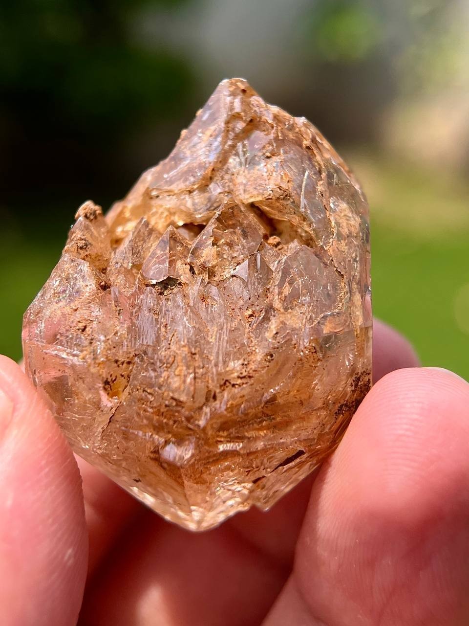 25 Grams Superb Fully Natural Clay Included Window / Fenster Quartz Crystal
