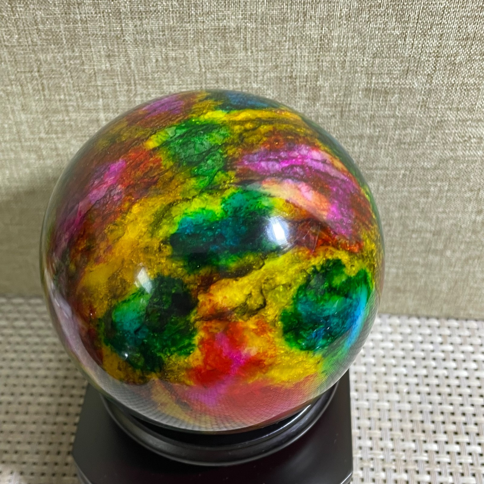 1452g Seven Colors Jade” sphere specimen -Taiwan China