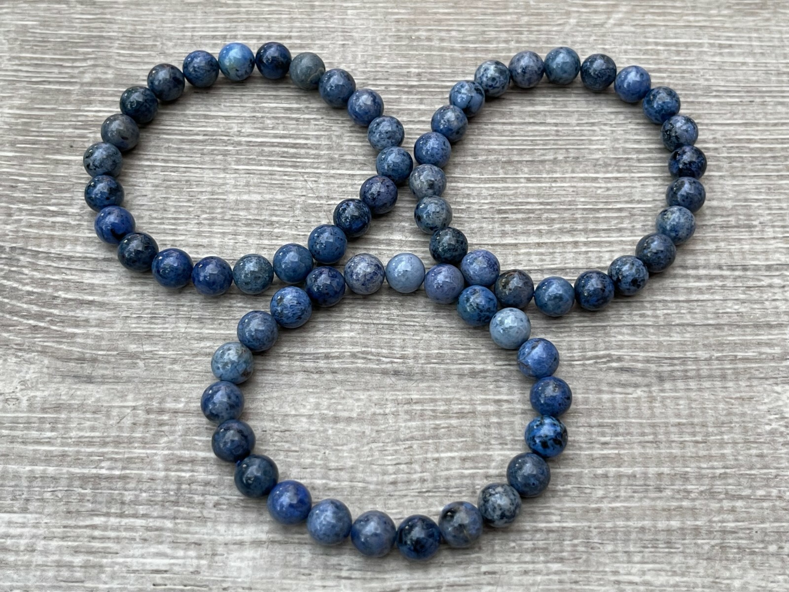 Grade A++ Dumortierite Crystal Bead Bracelet 8mm, Genuine Gemstone Bracelet