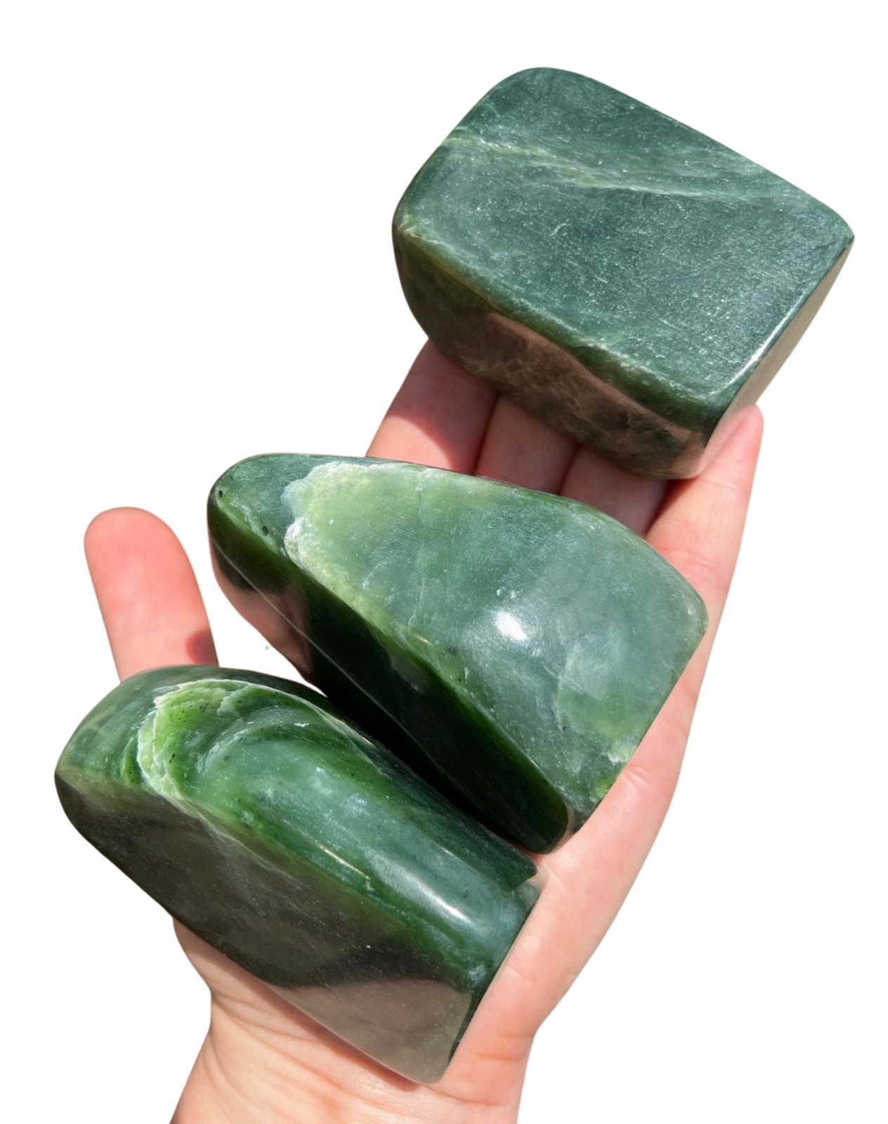 Nephrite Jade Freeform, Natural Nephrite Jade Stone from Siberia