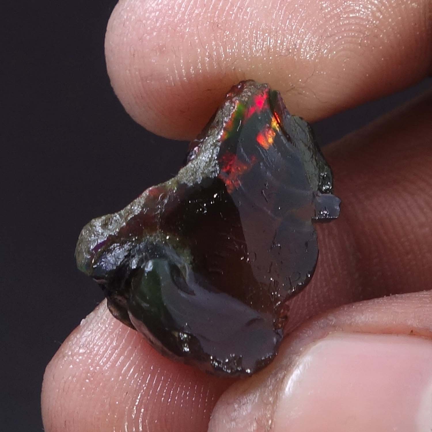 Natural Ethiopian Loose Rough Raw Opal Gemstone Multi Fire Oil Rough 16.00 Carat
