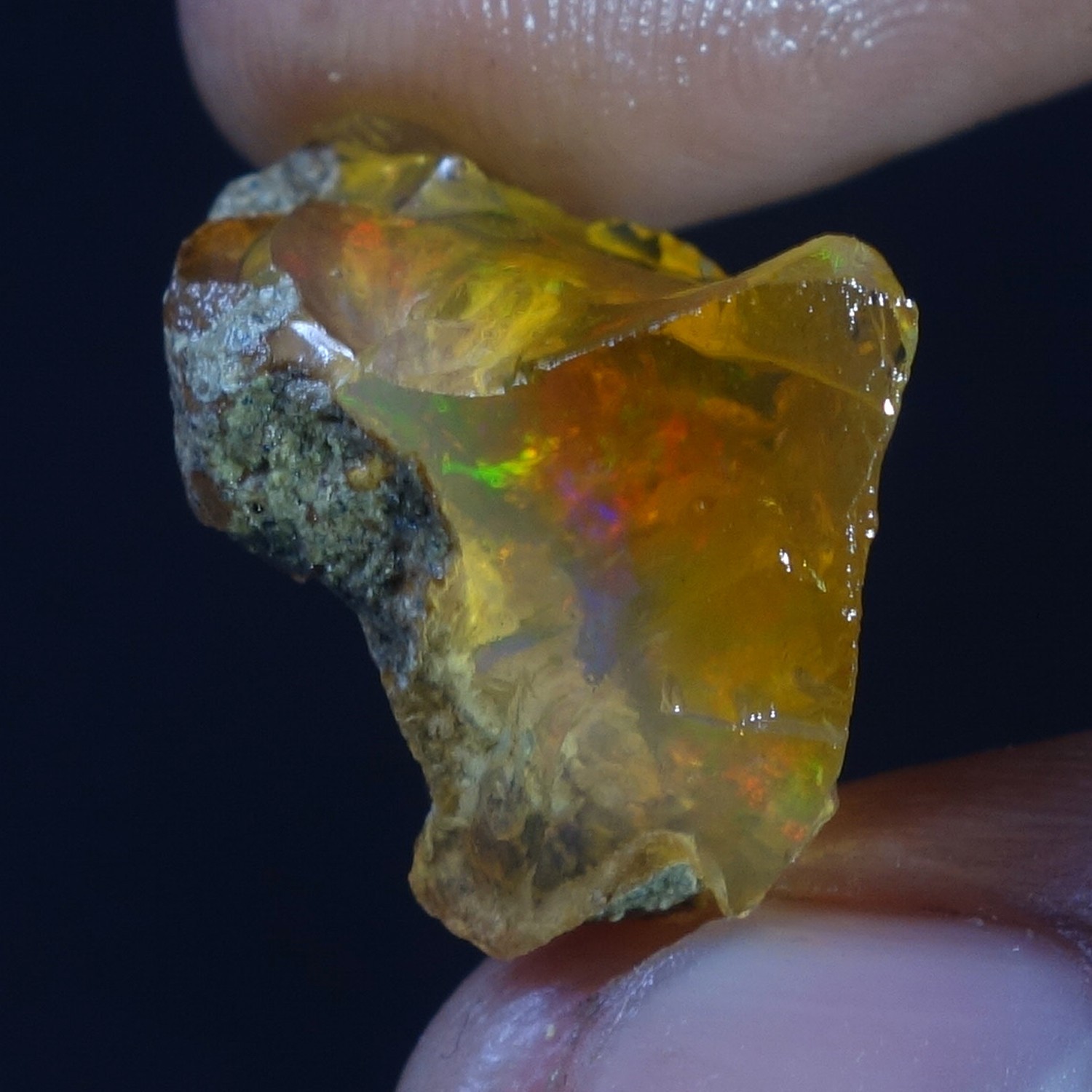 Natural Ethiopian Loose Rough Raw Opal Gemstone Multi Fire Oil Rough 16.00 Carat