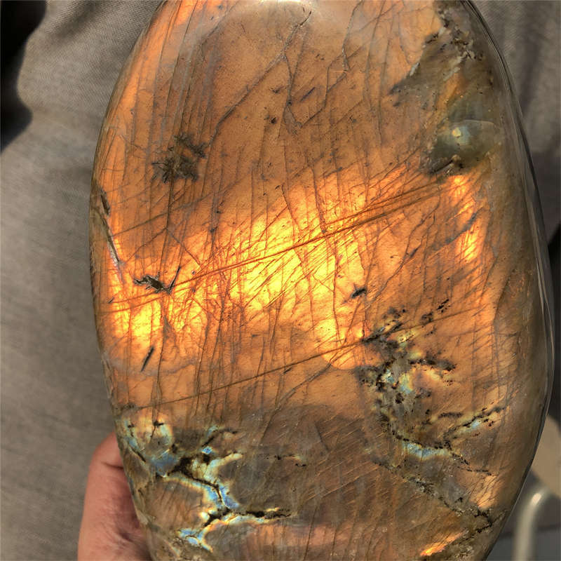 2.49kg Natural Labradorite Quartz Crystal Spectrolite Mineral Reiki healing