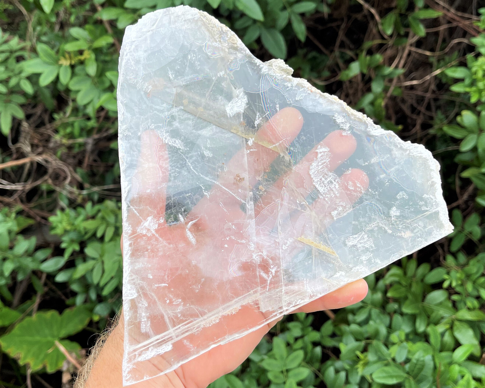 JUMBO Natural Selenite Slabs & Stand! Raw Selenite Slice, Selenite Crystal Plate