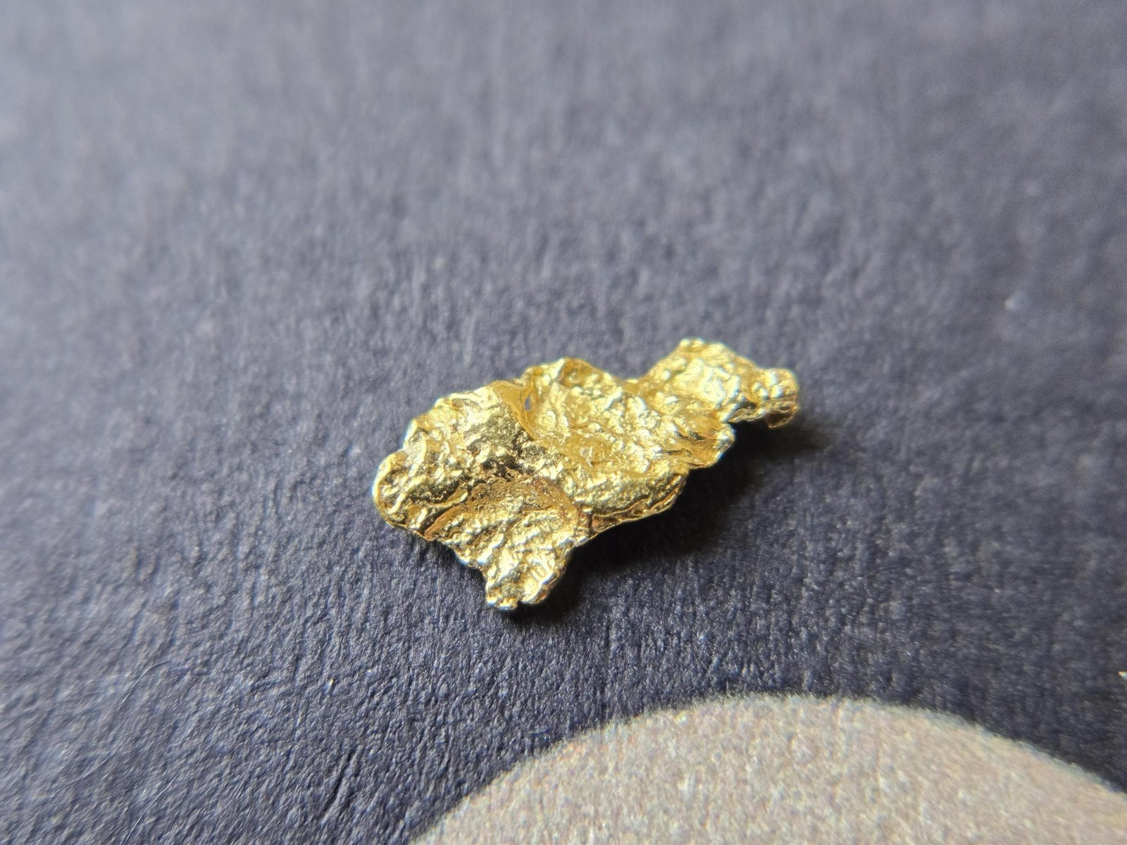 Crystalline Alaska Gold Nugget 0.262g Natural Placer Gold Display Specimen