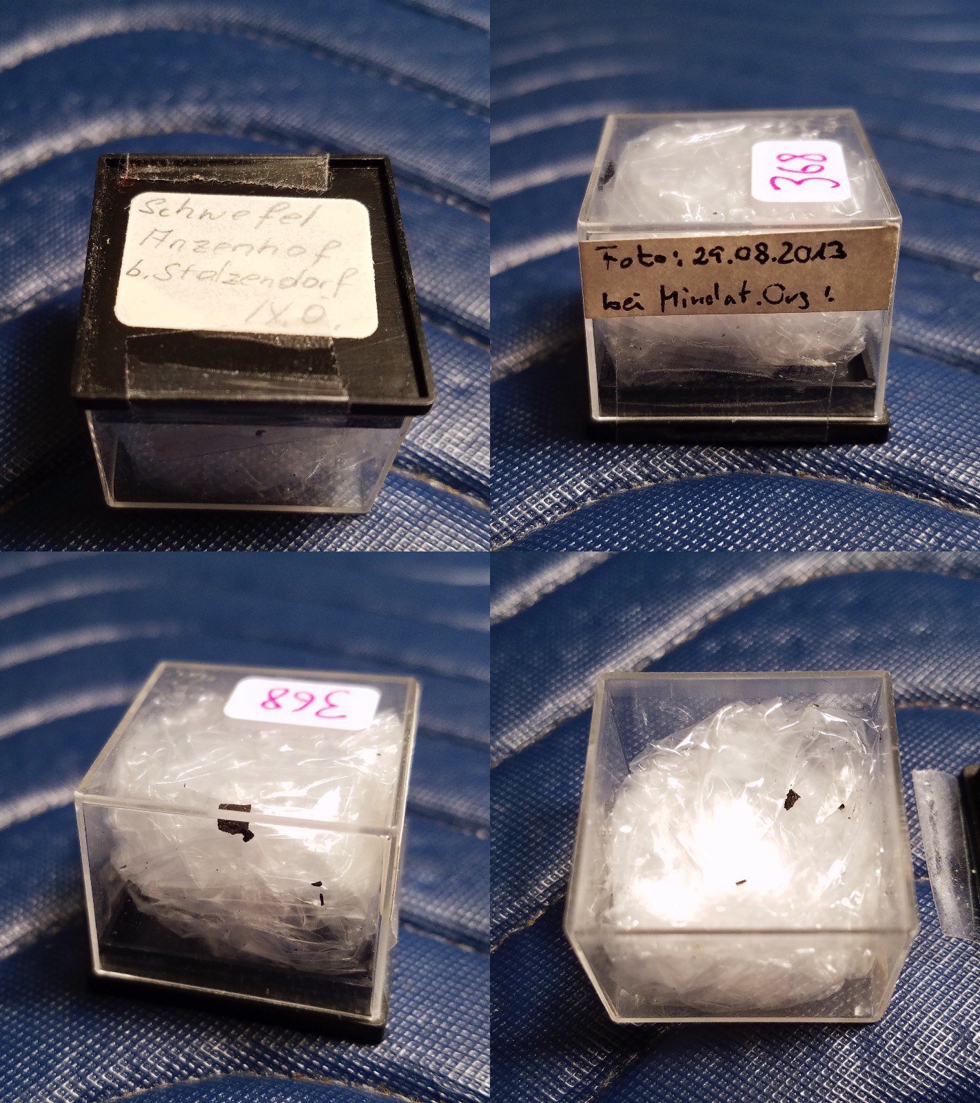 SiG: Tiny Light Pale Yellow Sulphur Crystals on Dark Matrix from Austria