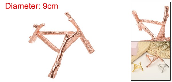 3.9″ Dia Metal Crystal Sphere Holder Crystal Ball Tripod Stand Rose Gold