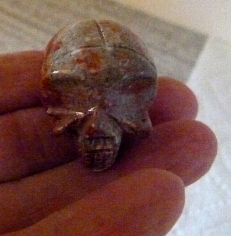 Lot of 7 small 1 1/8″ Jasper Carved Crystal Gemstone Skulls Reiki Healing