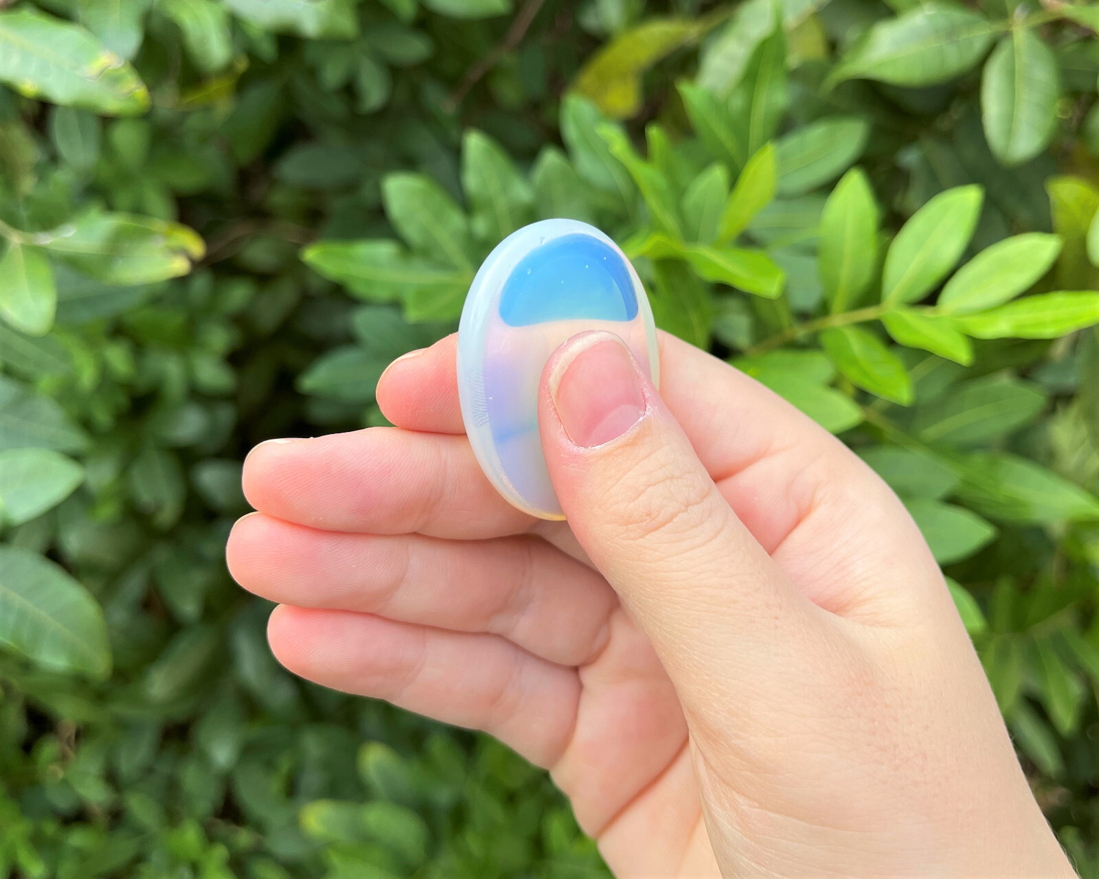 Opalite Worry Stone (Opalite Palm Stone, Smooth Polished Opalite Pocket Stone)