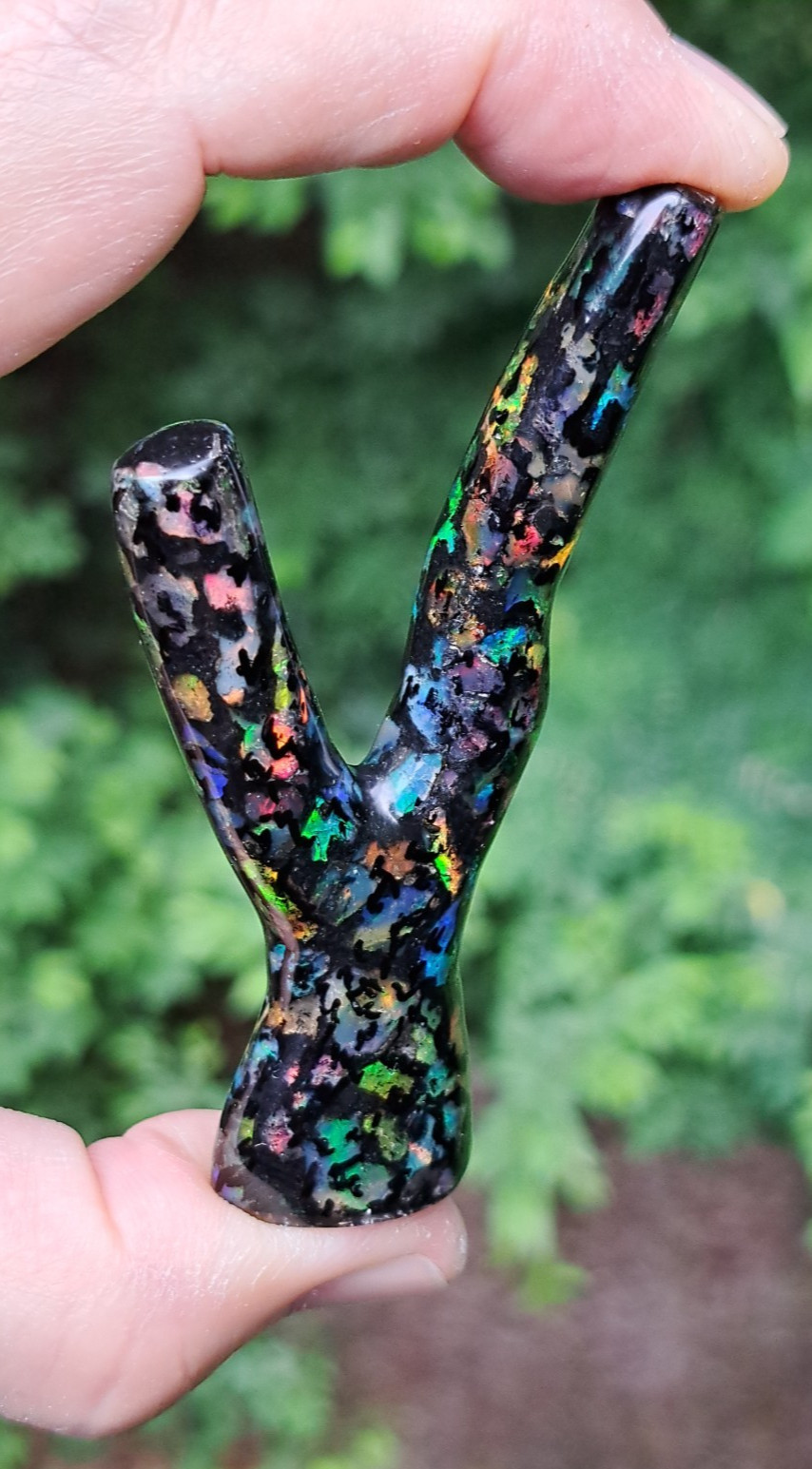 Huge Multicolor Indonesian Wood Opal Fossil Inlaid Mosaic Branch Stands Up