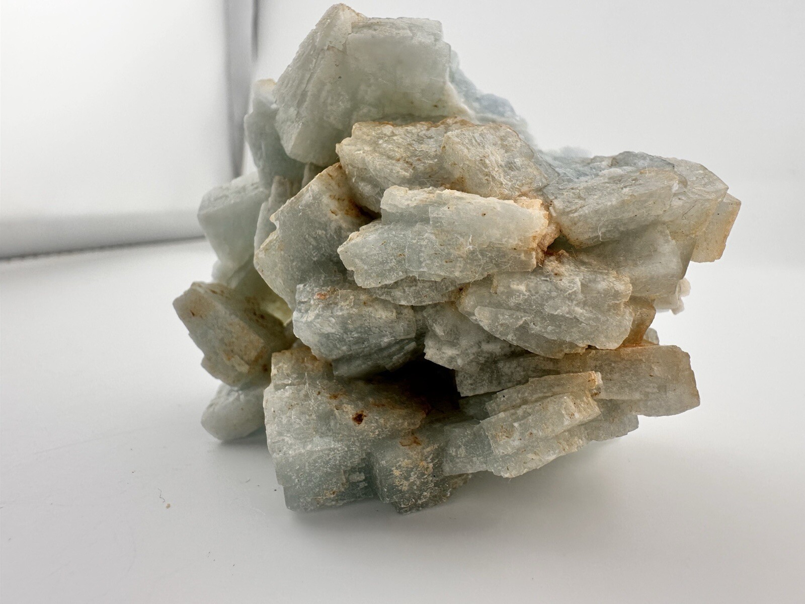 Cluster Sky Blue Barite baryte Crystal Cluster from Morocco 8 oz 3″