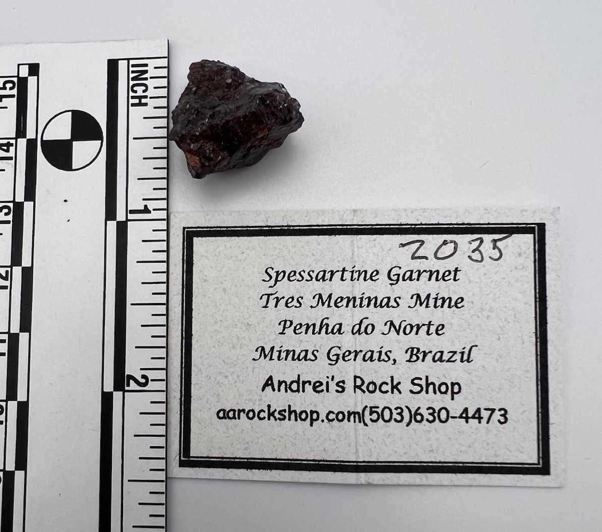 Spessartine Garnet from Brazil 5/8″x 1/2″x 5/8″ Item Z035