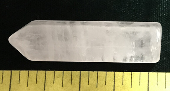 QUARTZ CRYSTAL polished tiny tower obelisk. 2-1/8 tall by 1/2″ wide.