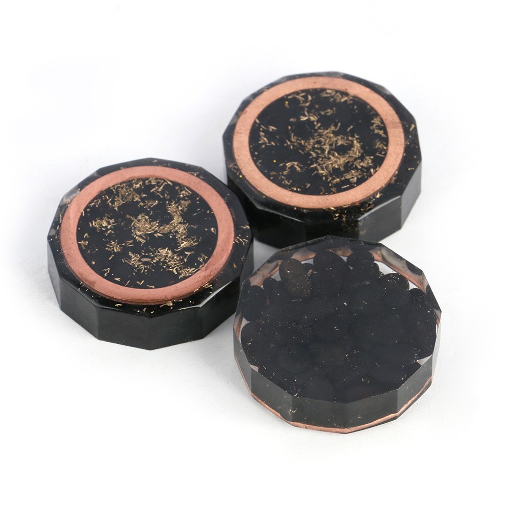 3pcs/Set Black Shungite Orgone Busters 5G EMF Protection Energy Healing Orgonite