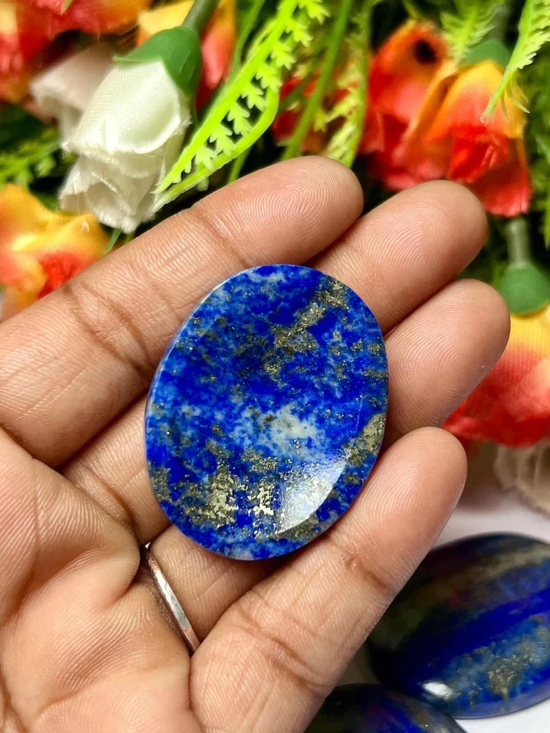 3pcs Tiger Eye Lapis Lazuli Green Aventurine Worry Palm Stone Energy Protection