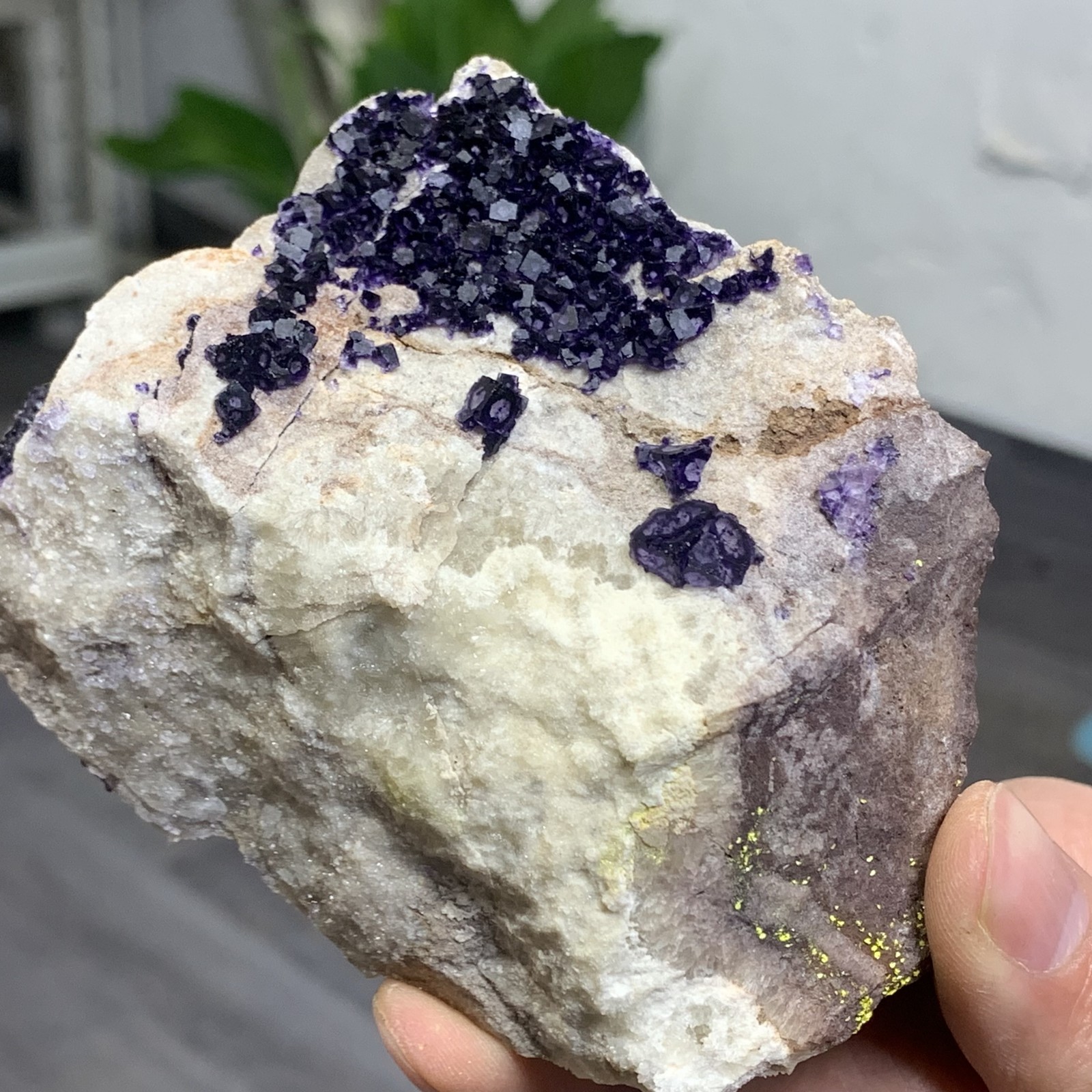 248G Rare transparent purple cubic fluorite mineral crystal sample/China