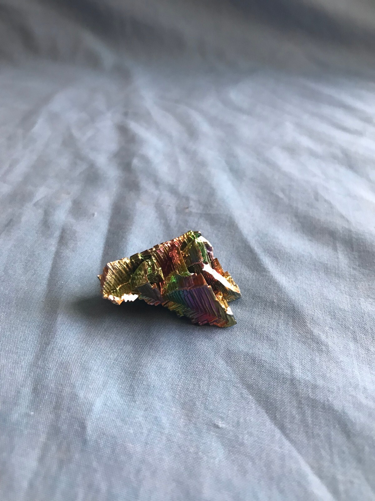 Pretty .89 Ounce 1-5/8” x 1-1/4” x 5/8” Piece of Rainbow Bismuth Crystals