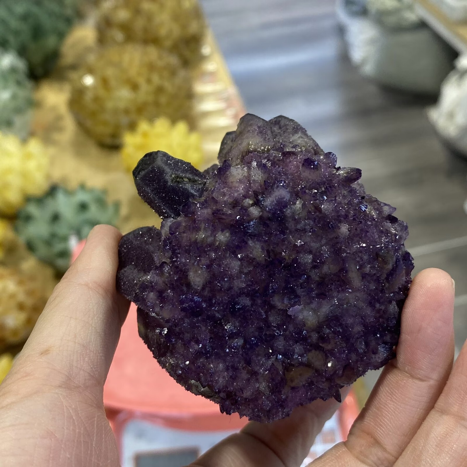 320g New purple Phantom Quartz Crystal Cluster Mineral Specimen Reiki Random