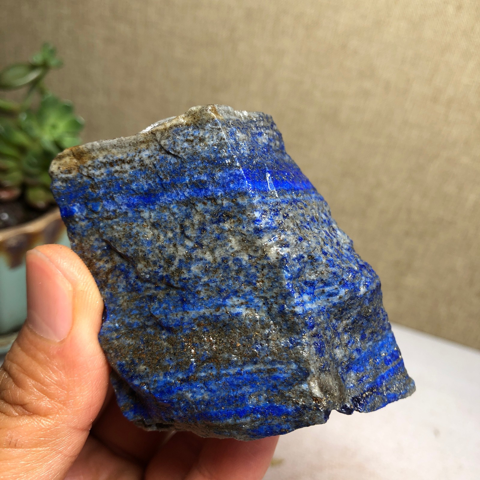 Natural Rough Lapis Lazuli original Crystal uncut Gemstone Mineral 151g A4427