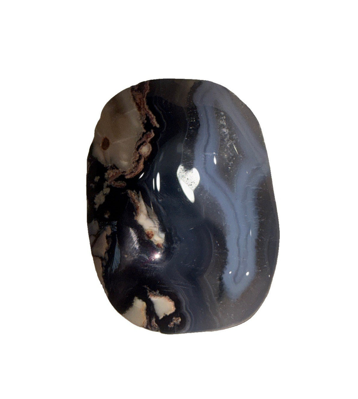Natural Crystal Mineral Specimen 0.2 lb | Volcano Agate Large Palm Stone