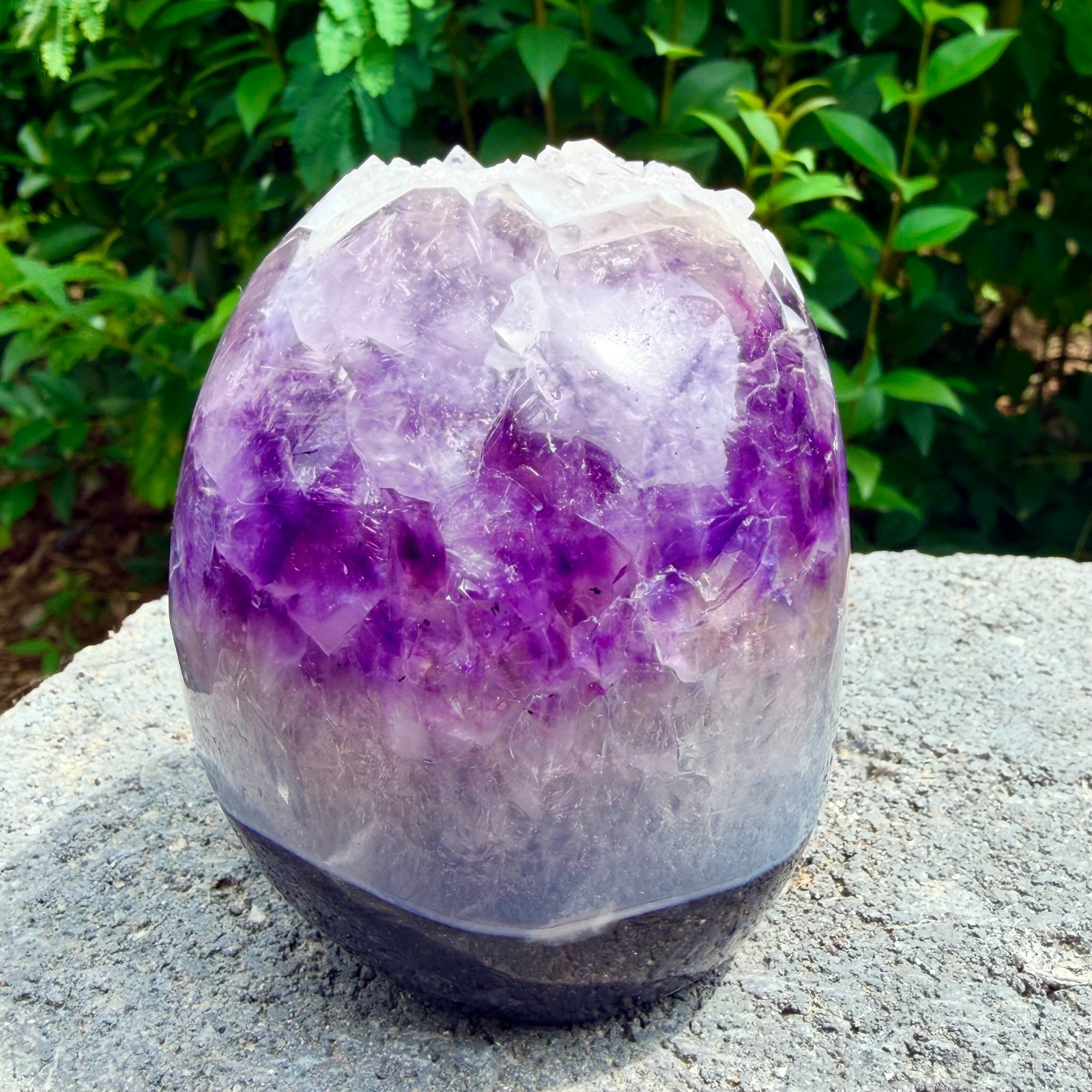 1.96lb Amethyst agate crystal cave skull, Rare hand carved skull specimen