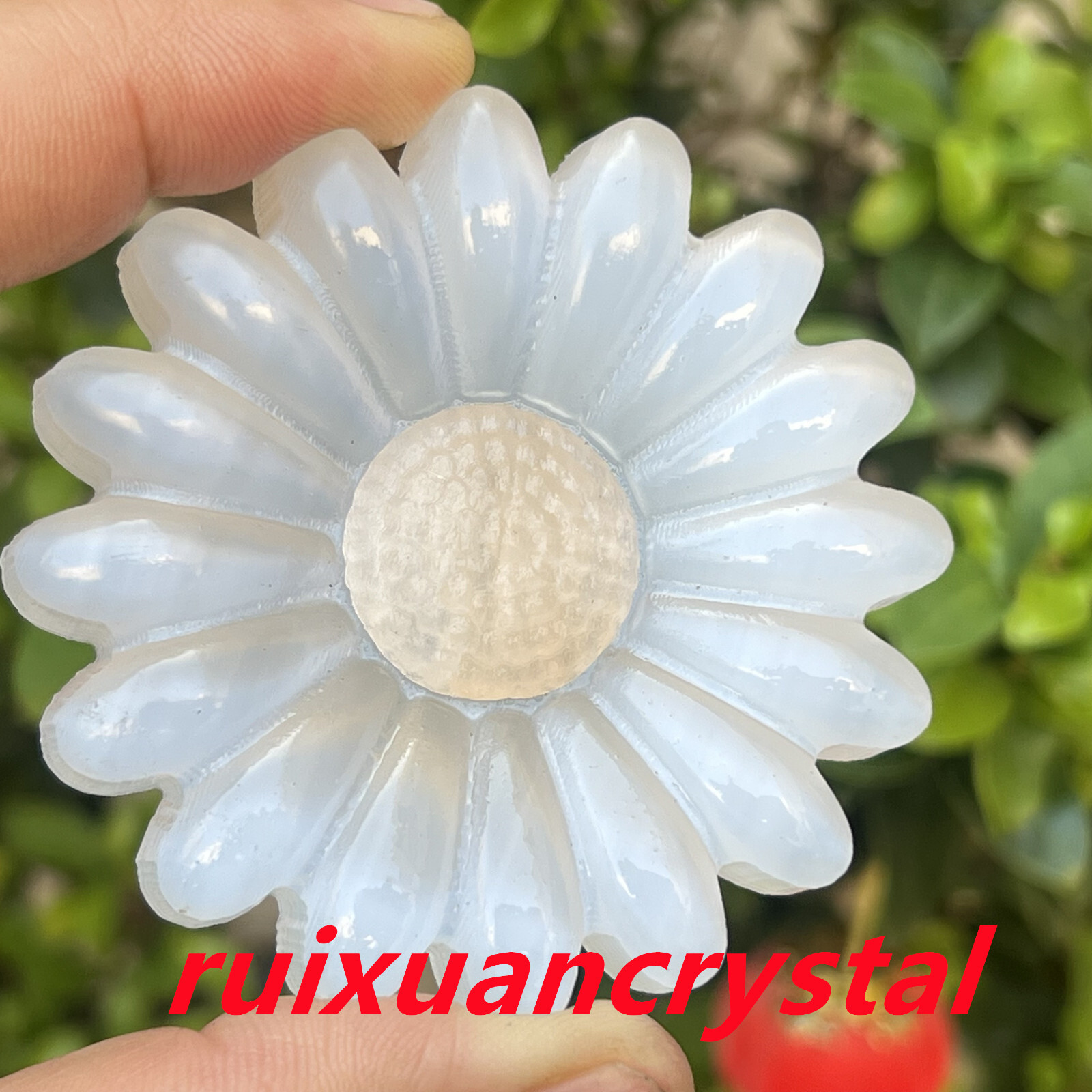 top!2.5″ Natural Selenite quartz Hand Carved Sunflowers Skull Crystal Healing1pc