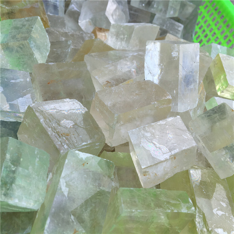 Random Yellow Iceland Spar Optical Calcite Quartz Crystal Mineral Specimen 1pc