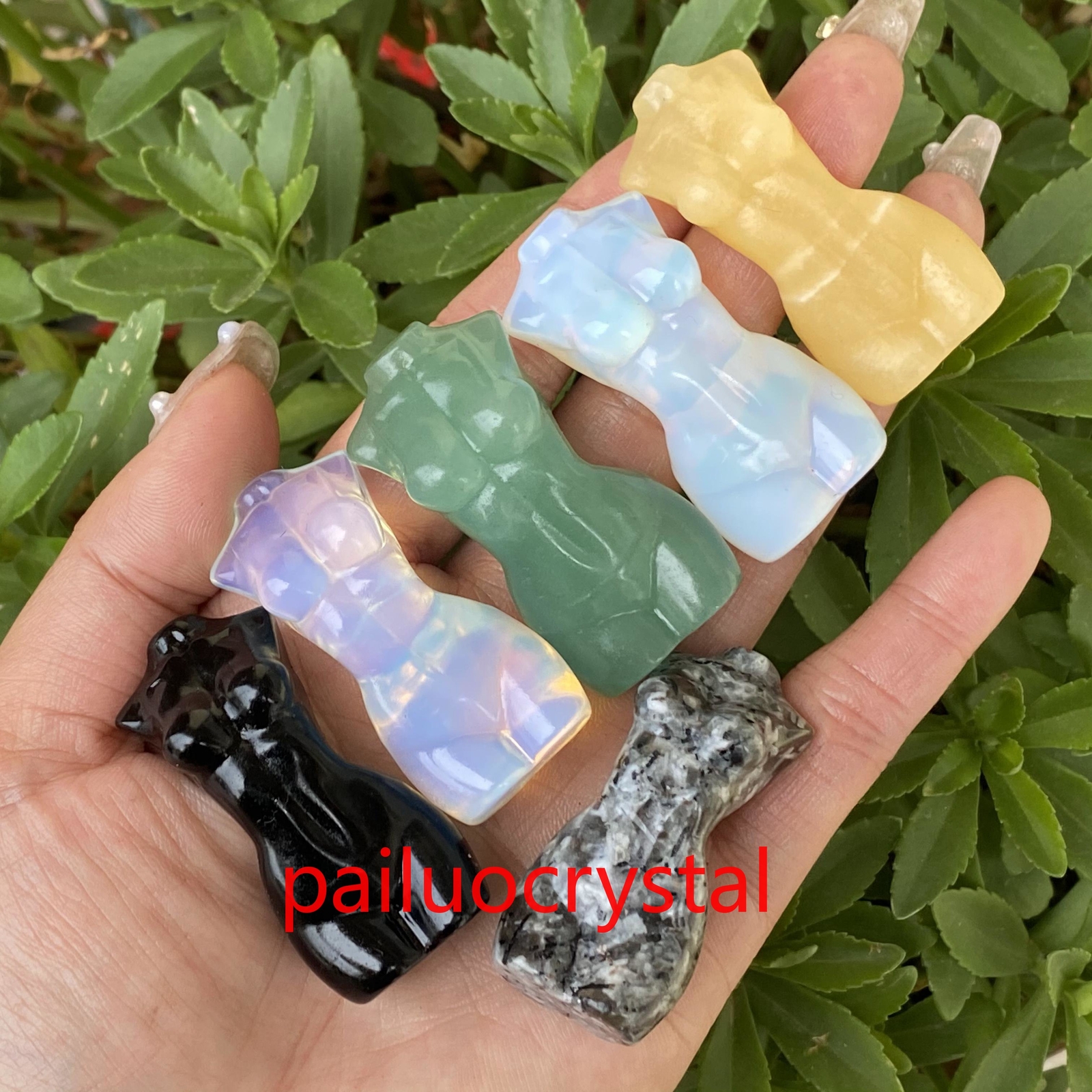 10pcs Natural Mixed Women Quartz Crystal Skull Carved Goddess Gem Healing 1.7″