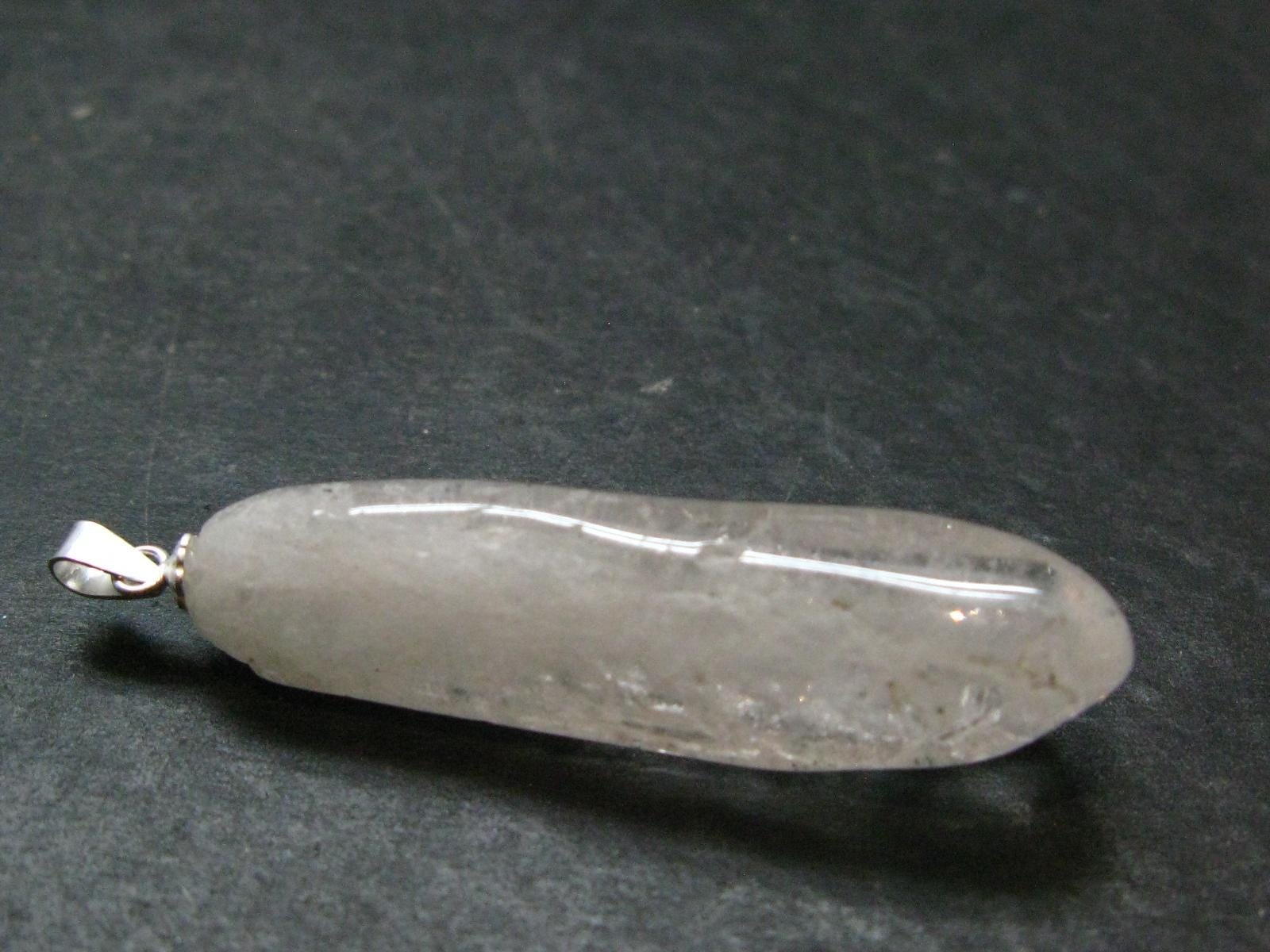 Nice Terminated Danburite Crystal Silver Pendant from Mexico – 2.0″ – 8.51 Grams