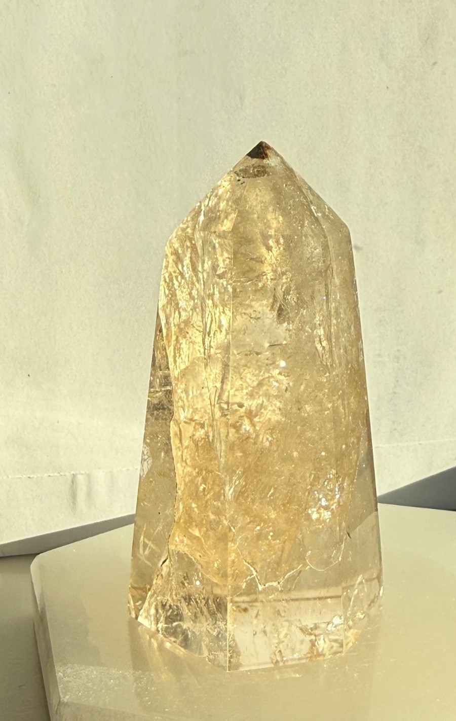 High Quality Natural Brazilian Champagne Citrine Point