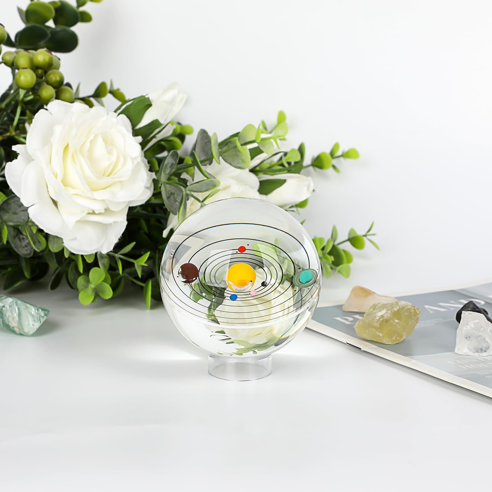 9Pcs Display Stands Acrylic Clear Medium Round Baseball Ring Stands Easel Holder