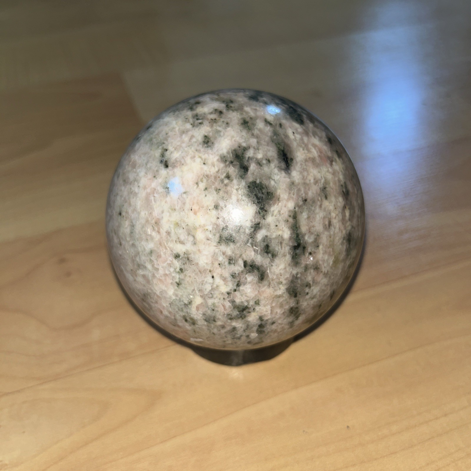 GRANITE MARBLE Quartz CRYSTAL SPHERE BALL 4 POUND POLISHED HUGE HEALING