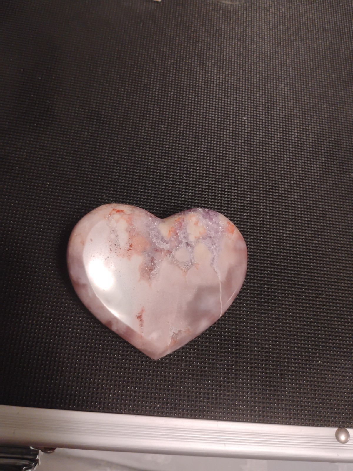 Pink Amethyst Heart! No Stand! 5.6oz!