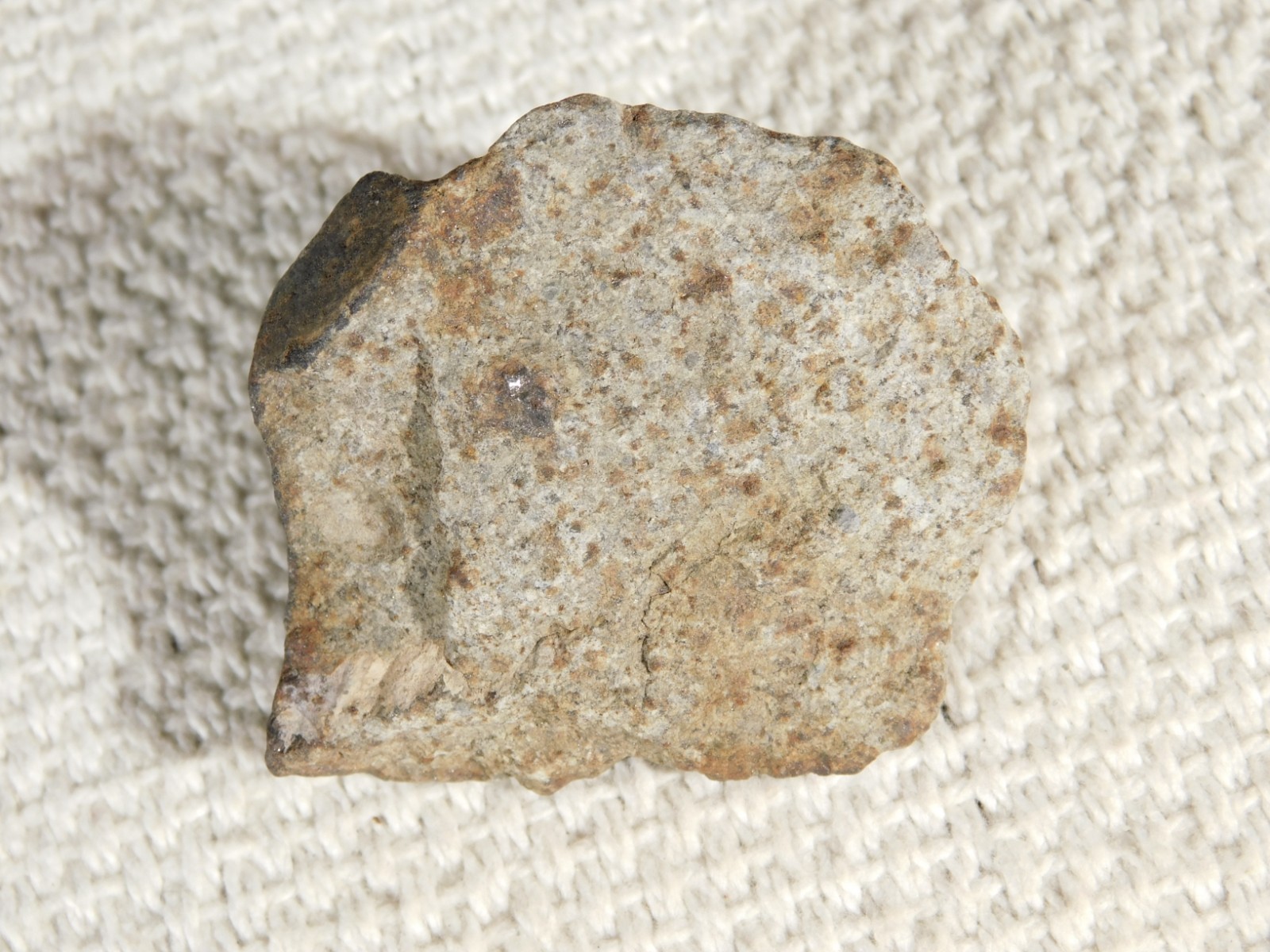 Stony METEORITE With Dark Fusion Crust 100% Natural Fell in Libya 42.2gr