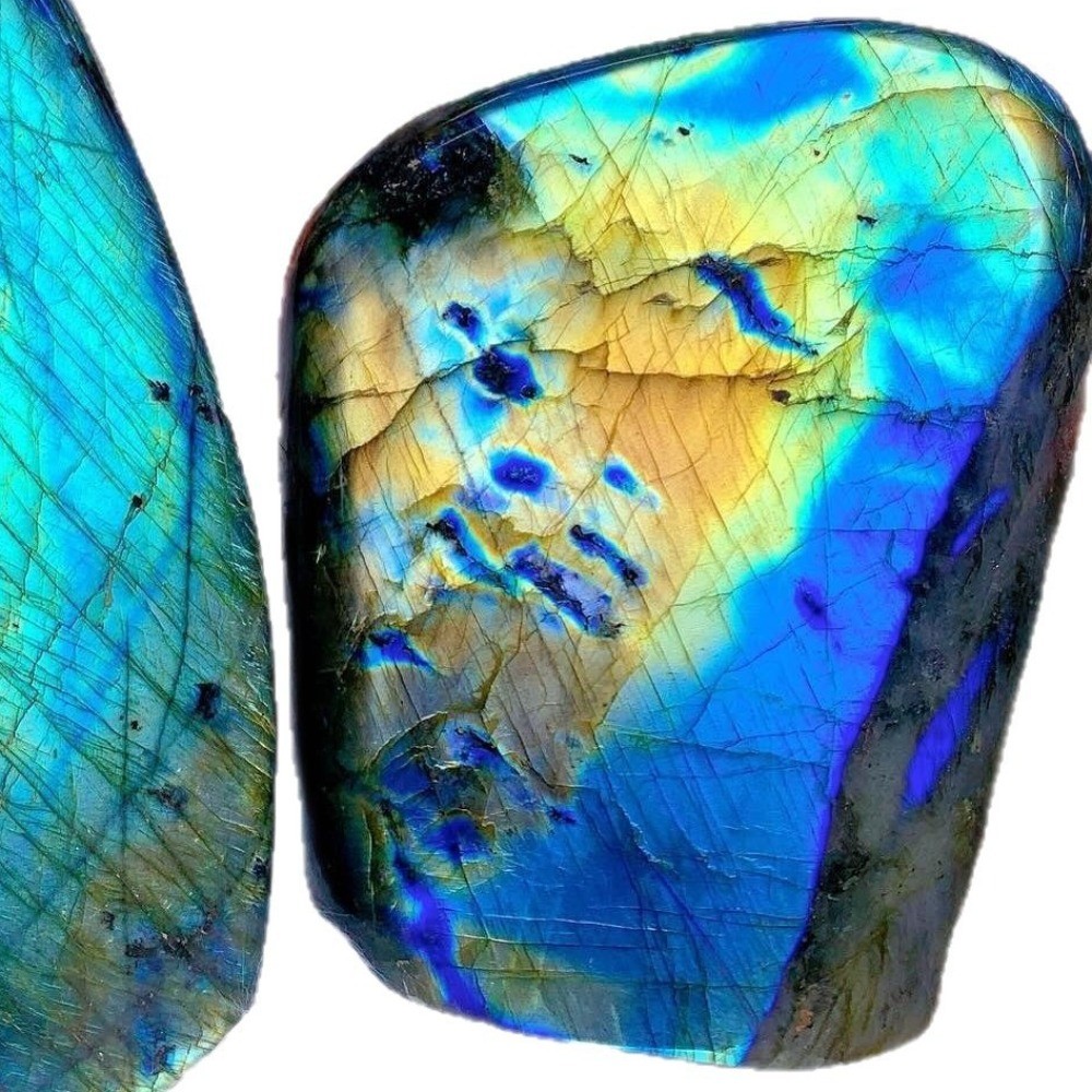 Natural Labradorite Free Form Standing HealingStone Crystal Reiki Desktop Decor