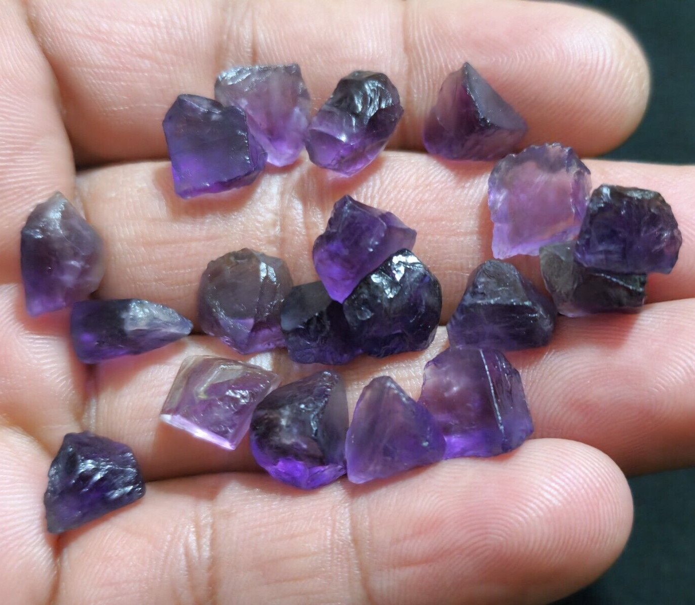 Attractive Top African Purple Amethyst 19 Pcs Lot Size 10-12 MM Loose Gemstone