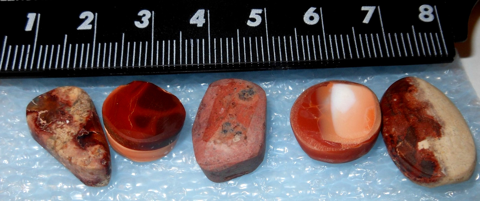 5 pieces of Mexican Fire Opal Lapidary Rough 46.65tcw Freeform