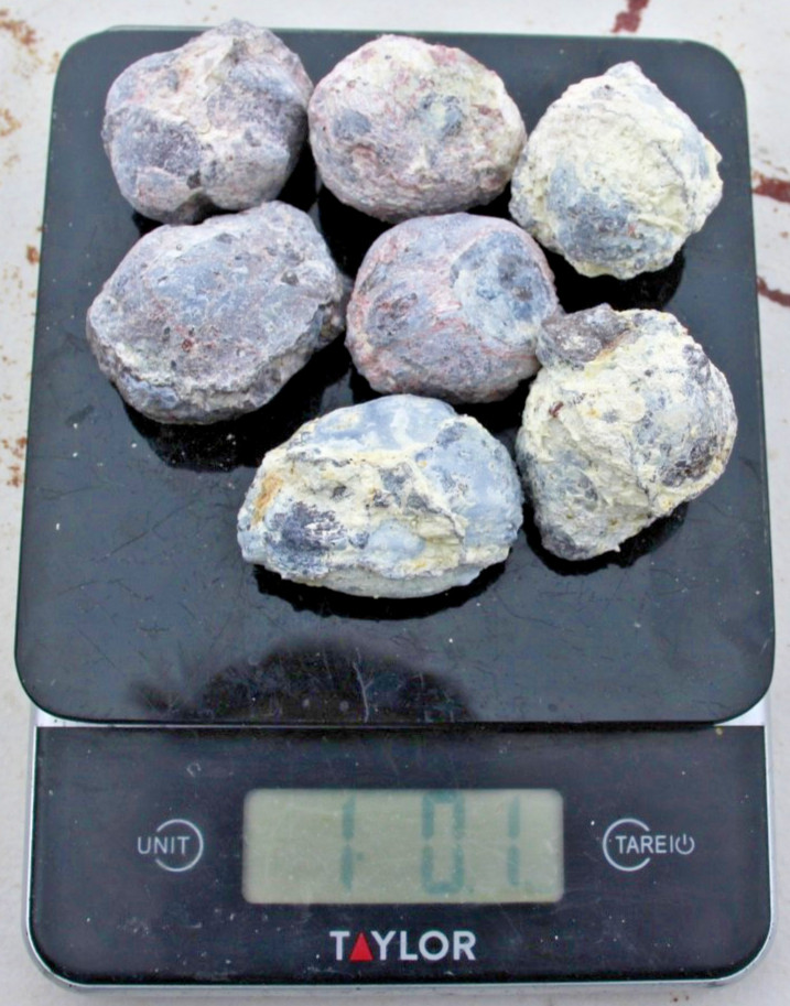 Two Pounds, 10-15 Whole Dugway Geodes • 1.5″ – 2.0″ diam.