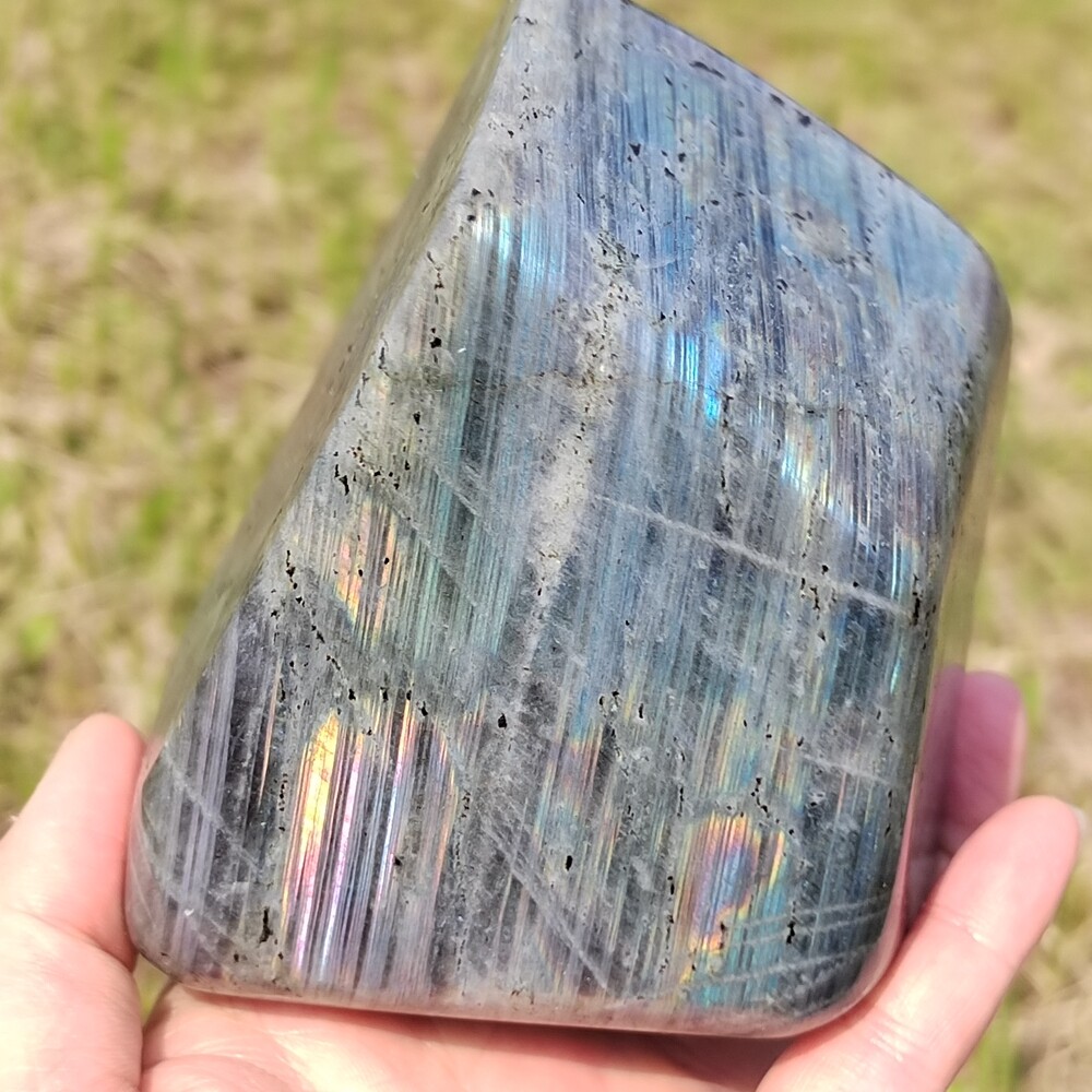 AAA+Natural Labradorite Quartz Crystal Spectrolite Mineral Specimen Healing 782g