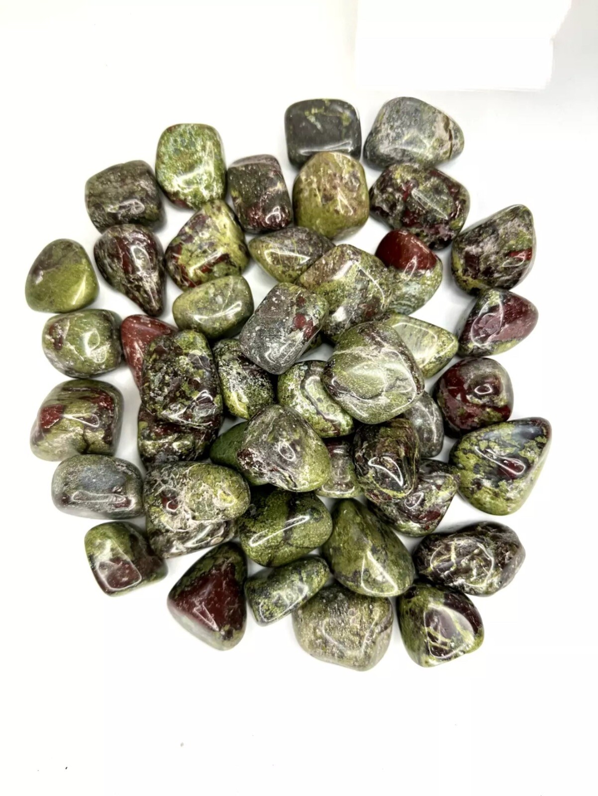 Dragons Blood Jasper Tumbled Crystal Stones, 1 Inch to 2 Inch, Grade AAA