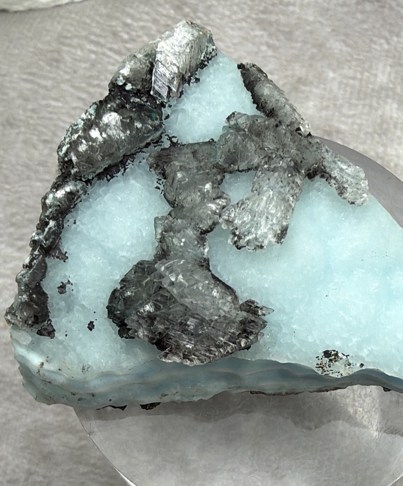 Crystal 43g Hemimorphite With Selenite Specimen Mineral Raw
