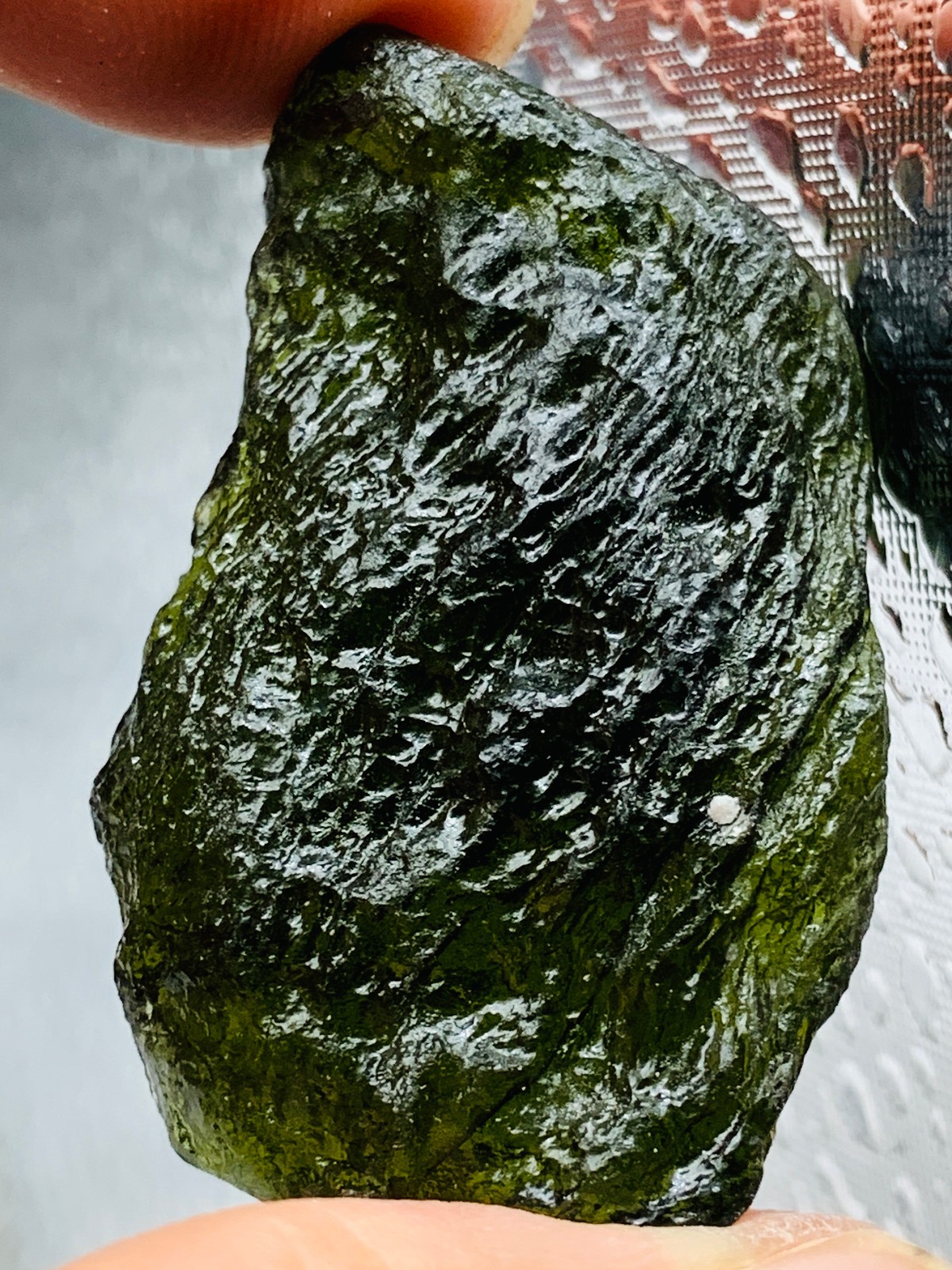 TOP Moldavite Raw Moldavite Crystal from Czech Republic PICcertificate 88CT