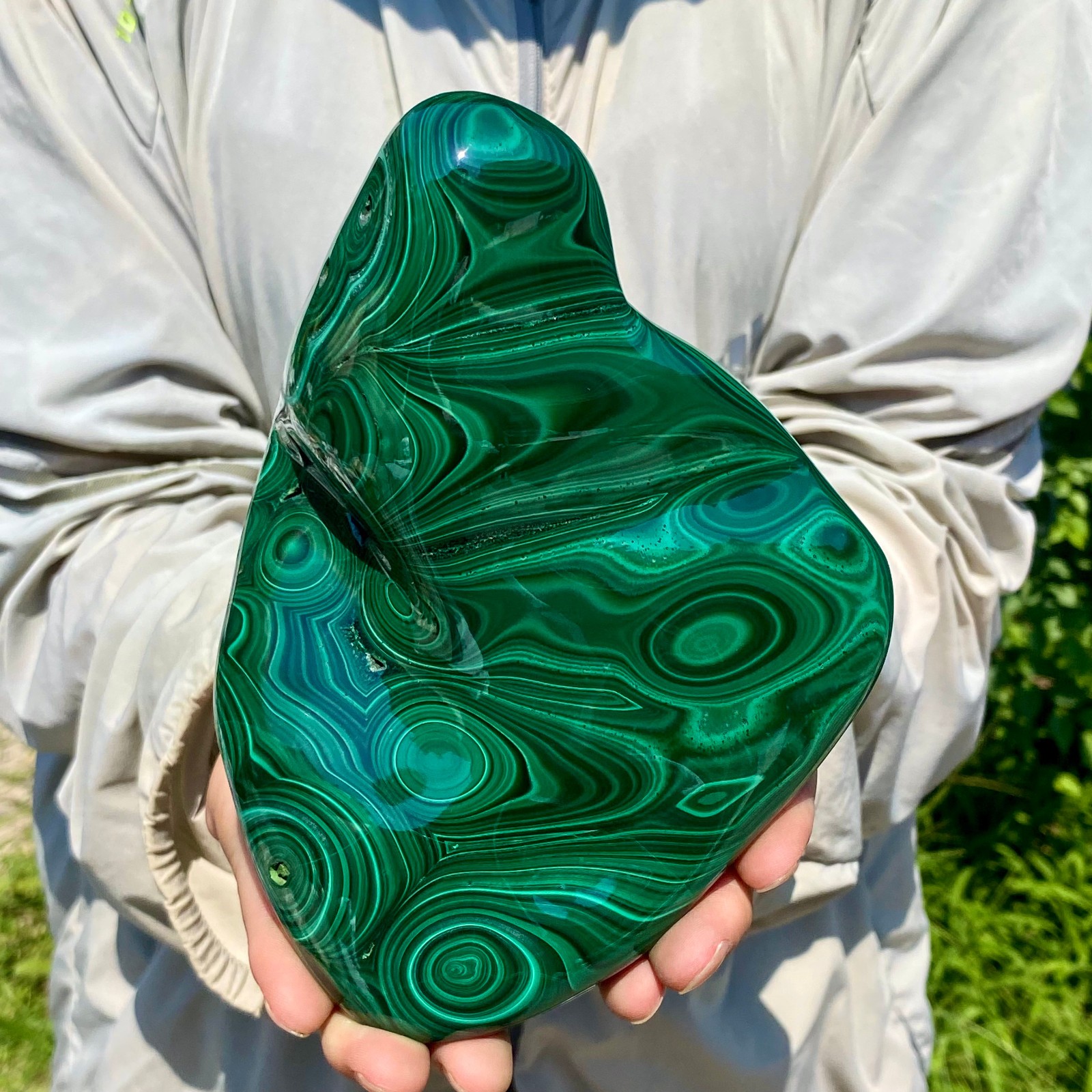 4.96LB TOP Natural Malachite crystal quartz Mineral specimen Reiki gem