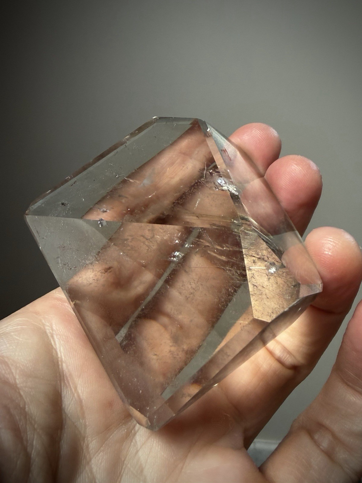 Gold Rutilated Quartz Crystal Optical Quartz Rutile Inclusion Quartz Polished