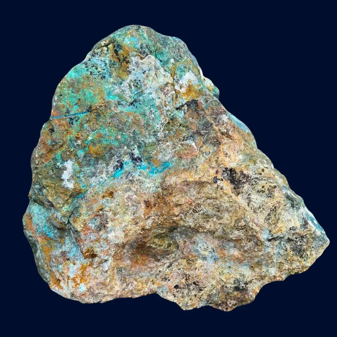 Blue Basin Mine Copper Ore 652g Chrysocolla Quartz Nevada Display Specimen