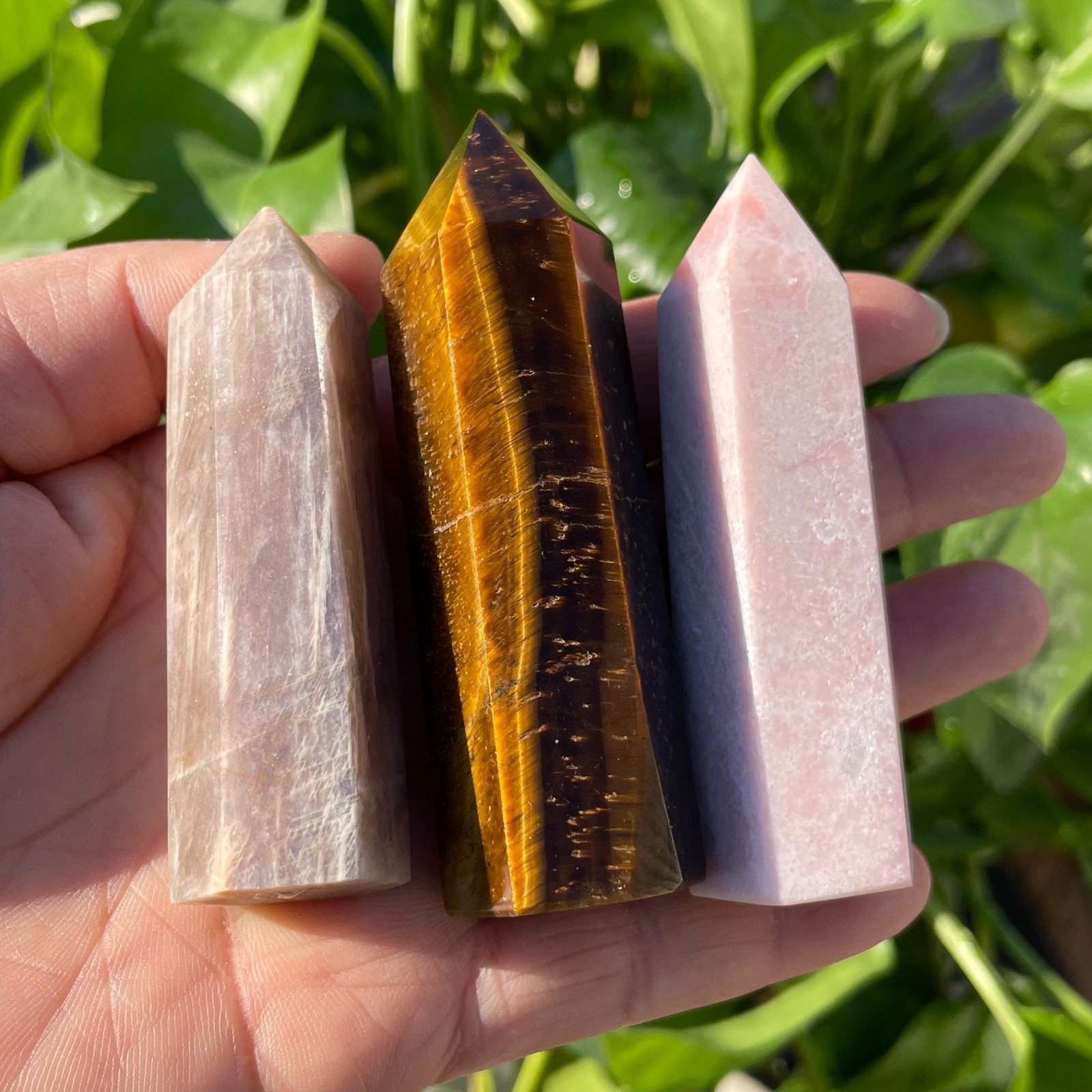 16pcs A LOT Natural quartz obelisk crystal WAND point healing random