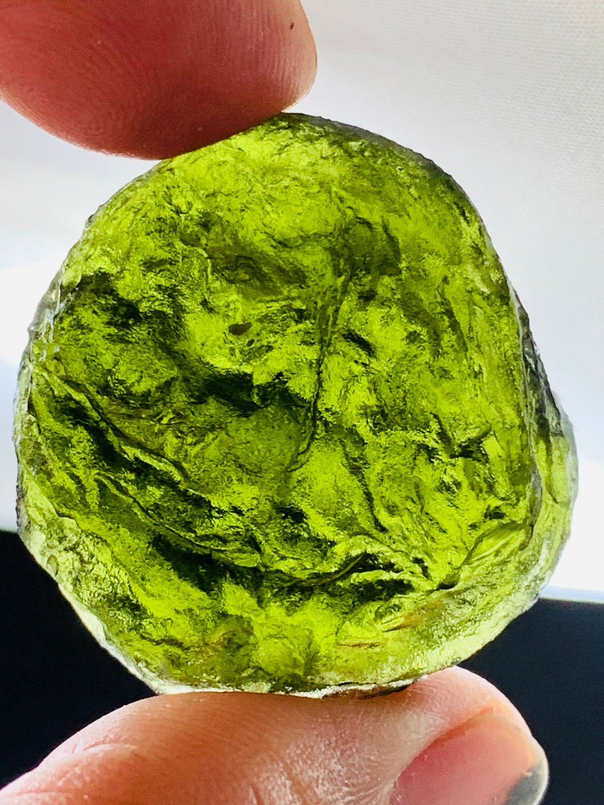 TOP Moldavite Raw Moldavite Crystal from Czech Republic PICcertificate 90CT